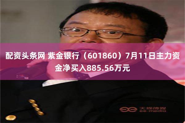 配资头条网 紫金银行（601860）7月11日主力资金净买入885.56万元